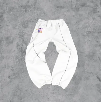 Men's Sweat Pants Vintage Acid Wash Straight Leg Fleece Waterproof Casual Stacked Flare Custom Embroidery Heavy 100% Cotton Mid