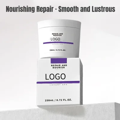 High Quality Luxury Curly Smoothing Silky Moisturizing Nourishing Damage Repair Hair Mask Cream with Herbal Extracts