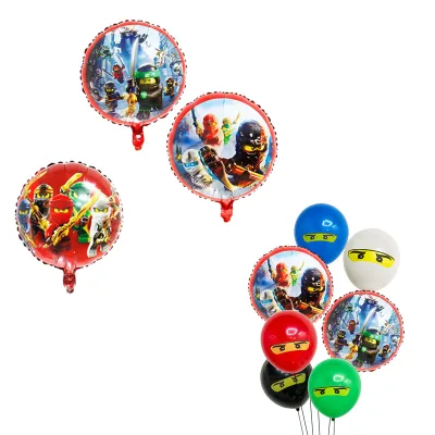 Stealth Ninja Party Supplies Birthday Balloon Bouquet Decorations 7 Piece Kit