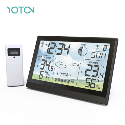 Hot Offer Wireless Weather Station with Outdoor Sensor,Weather Forecaster with RCC DCF Clock