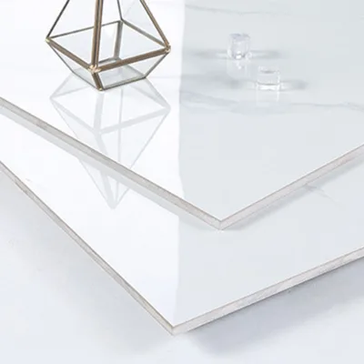 Carrara White Porcelain Glazed Luxury Floor Tiles 60x60 Carreaux Sol Maison White Marble Vitrified Tiles for Living Room