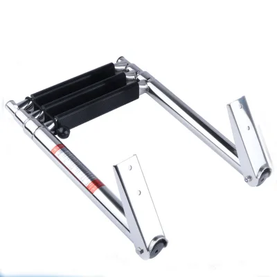 High Quality Marine Yacht Side Ladder Marine Hanging Launching Ladder High Strength 304 Stainless Steel Marine Ladder