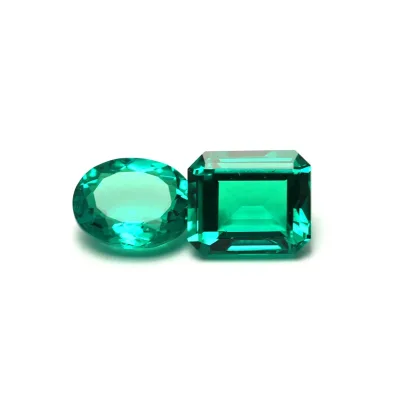 Synthetic Round Marquise Cushion Emerald Cultivated Loose Gems Lab Created Emerald Gems for Jewelry Making
