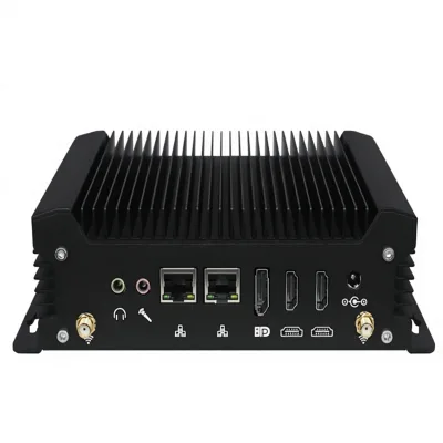 EVUC OEM Intel Core Ultra U5 U7 Fanless Industrial Mini PC, DDR5 64GB, Dual LAN, 2COM, 8USB, HDMI+DP, M.2 NVMe