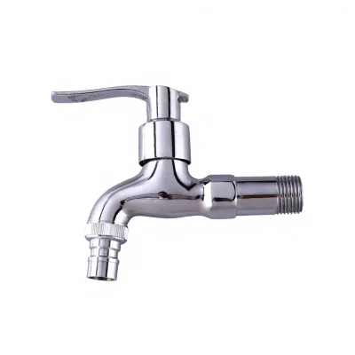 Copper Ceramic Valve Core Slow-Opening Fast-Flowing Wall-Mounted Washing Machine Mop Sink Faucet Factory-Direct Sales Modern