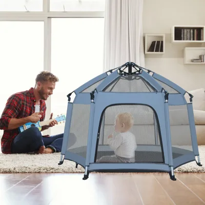 UV Protection Baby Play Tent Pop up Portable Outdoor Kids Playpen with Mosquito Net for Beach & Lawn