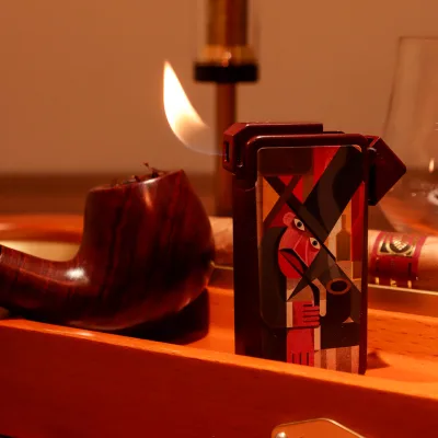 High Quality Left Single Torch Pipe Lighter Right Butane Soft Flame Smoking Pipe Lighters