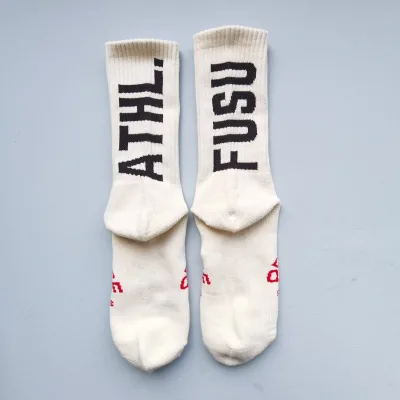 Custom Letters Cycling Socks Cotton Kinnting Socks Logo High Quality With Packaging Breathable Low MOQ Factory Wholesale