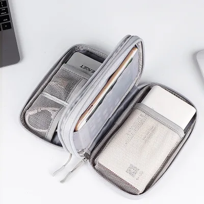 Portable Digital Accessories Organizer Bag Wholesale Custom Logo Storage Bag for USB Charger Cable Cord