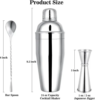 Top Seller Various Colors Styles Double Wall Eco-Friendly 700ml Stainless Steel Cocktail Shakers Bar Tools Set