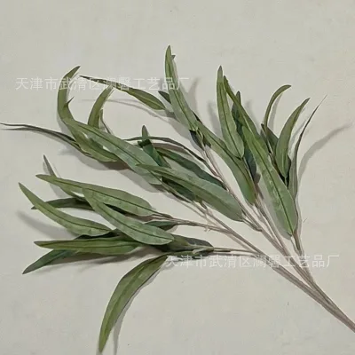 H-436 Hot Sale Artificial Plant Leaves Silk Willow Greenery Leaves for Wedding Events Decor