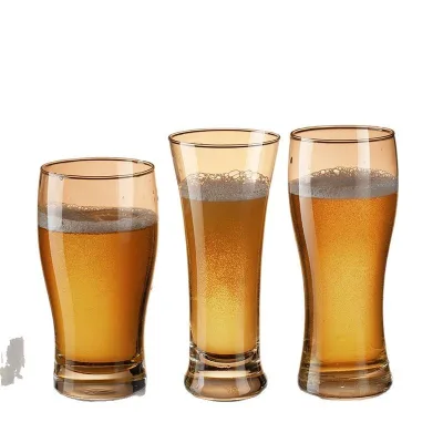 Lead Free Glass Beer Cup Multiple Capacity Pint Glass Clear Pub Drinking Glass Commercial Glassware Beer Mug for Bar Home Use