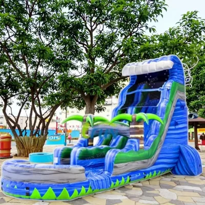 Commercial Kids Inflatable Water Slide Jumping Jungle PVC Palm Tree Sale Commercial Kids Inflatable WaterSlide Jumping Jungle