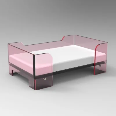 Custom Acrylic Pet Bed Modern Transparent Cooling Cat House Removable Mat Comfortable Pets
