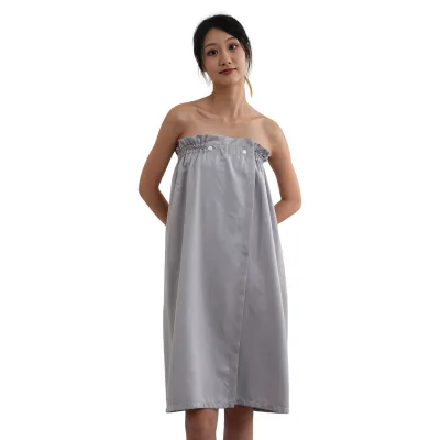 Gary Satin Soft Lightweight Women Spa Body Wrap Bath Skirt