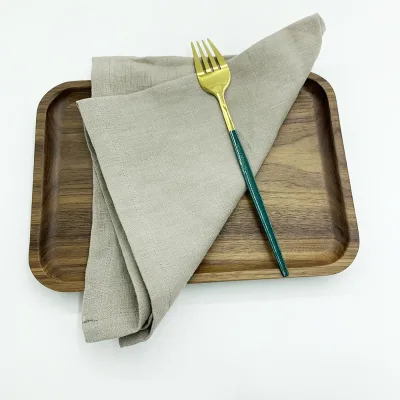 High Quality Hot Sale Soild Color Linen Dinner Napkin Table Decoration Line Napkin