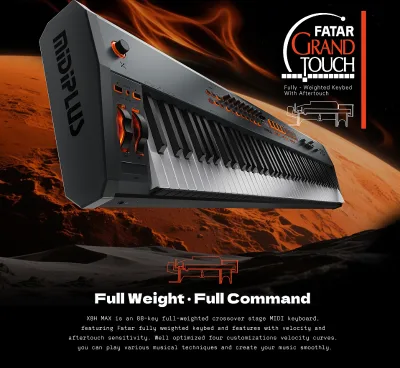 Ready to Ship MIDIPLUS X8HMAX 88Full Weighted Keys MIDI Controller, Professional Arrangement  Stage Performance MIDI Keyboard