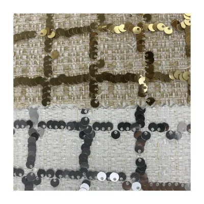Small Fragrance Woolen Woven Skirt Fabric Simple Black White Plaid Bags Shoes Weddings-Versatile Jacquard Tweed Herringbone