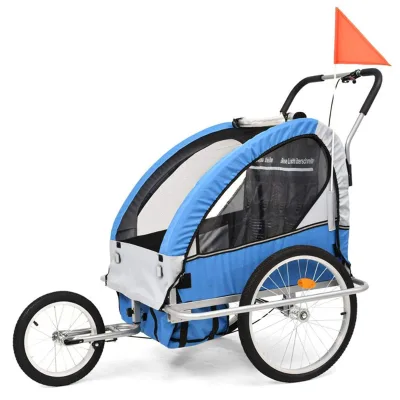 Union Outdoor Semi-Tandem Bike Trailer Pousette Remorque Velo Cuerda Remolque Bici