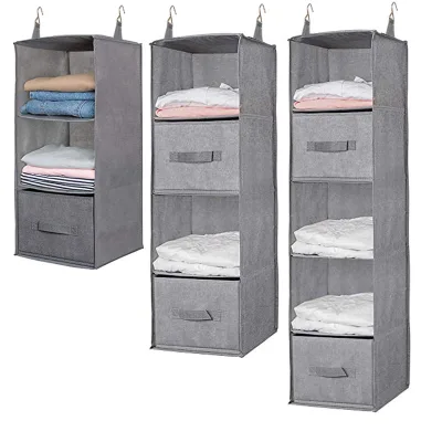 Hanging Closet Organizer Drawer Foldable Closet Hanging Shelves Hanging Clothes Storage Box