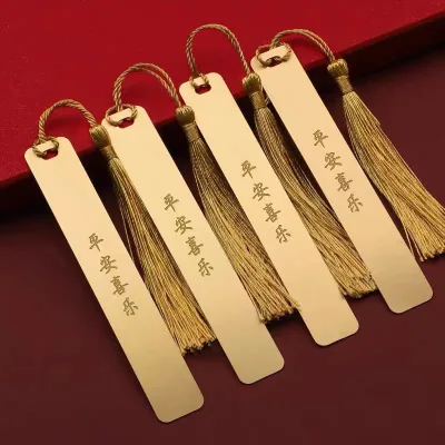 Metal Bookmark Custom Blank Books Die Casting Gold Plated Metal Book Marks Bookmark With Logo