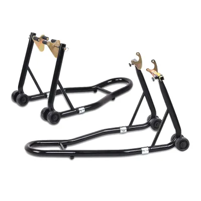Black Motorcycle Paddock Stand for Motorcycle Rear Wheel Front Slides Stand Lift