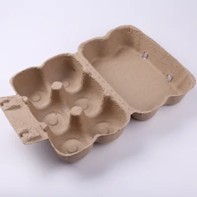 Customized Eco-friendly Egg Tray Carton With Cover Dry Pressed Pulp Molding Different Size Eggs Box