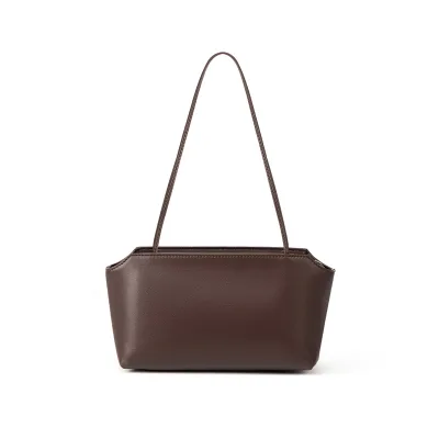 Top-layer Sheepskin Therow Genuine Leather Women's Single-Shoulder Bohemian Fashion Underarm Handbag Zipper Closure New High-End