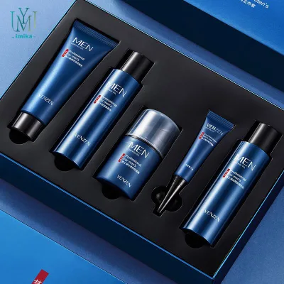 Refreshing Oil Control Facial Cleanser Skincare Set Hydrating Men's Strong Skin Cool Cream, Lotion and Toner