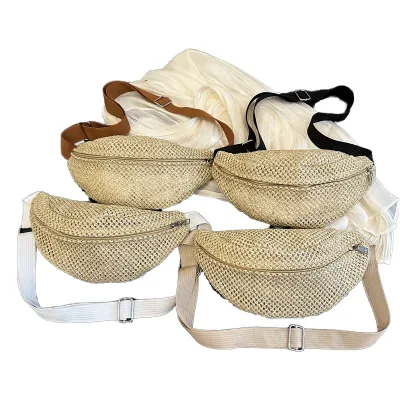 New Arrival Summer Brisk Large Capacity Ladies Outdoor Casual Travel Crossbody Straw Sling Bag