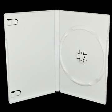 Wholesales Standard 14mm White DVD Case Single or Double Disc CD DVD Storage Box with Film