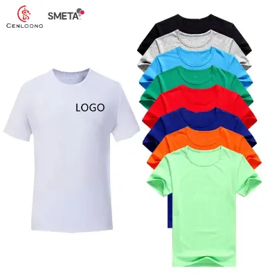 Crew Neck Tshirt Manufacturer Plain Cotton T Shirt Unisex Tee Shirt Coton Mens Tshirt Custom Screen Print T-shirts