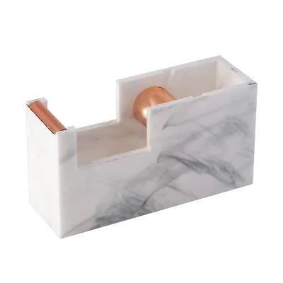 Acrylic Marble Tape Dispenser Office Stationery Set Custom Size Office Products