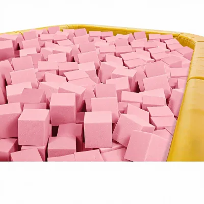 WANFENG 5-Inch High Resilience Blocks for Ball Pits Building/Climbing Cubes Parkour/Gymnastics Equipment Hotel Use-Light Pink