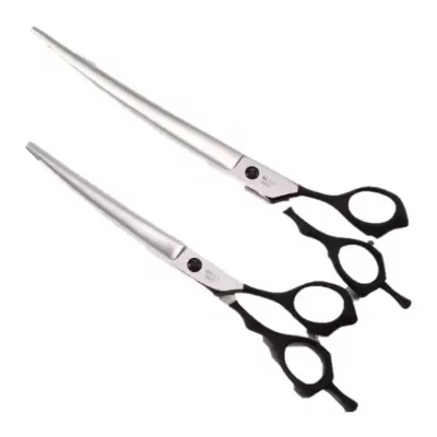 Professional C Curved Japan 440C Steel Pet Scissors sharp Cat Dog Scissors Pet Grooming Scissors for Pet Groomer