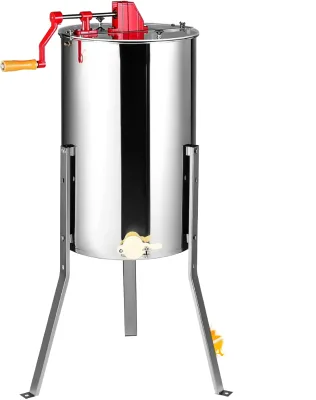 Shengxiangmei Stainless Steel 3-Frame Manual Honey Extractor Separator GLQ02 New Condition Beekeeping Equipment with Bracket
