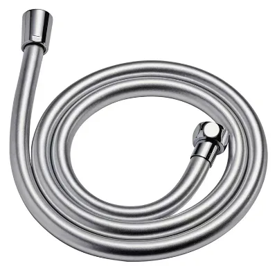 Wholesale PVC Silver Grey Shower Hose Bathroom Brass Nut Joint Cover Flexible Shower Pipe for Shower Set Hand Bidet