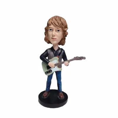 Rock Star Bobblehead - Handmade Music Figurine for Festival Souvenir, Band Fan Gifts & Retro Room Decorations