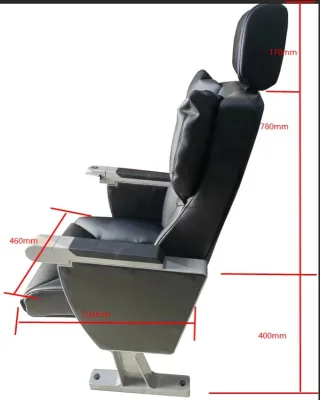 Black PVC Marine Boat Seat With High Back