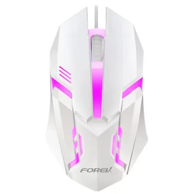 FV136 Wired Luminous Mouse Gaming Cool RGB Color Changing Durable Desktop Chicken Mouse