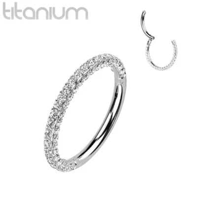 High Quality Titanium Segment Ring With Multiside Paved Stones