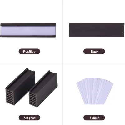 C Channel Rubber Magnetic Strip C75*101.6*1mm, Magnetic Data Card Holder with Paper Insert & Clear Protective Film