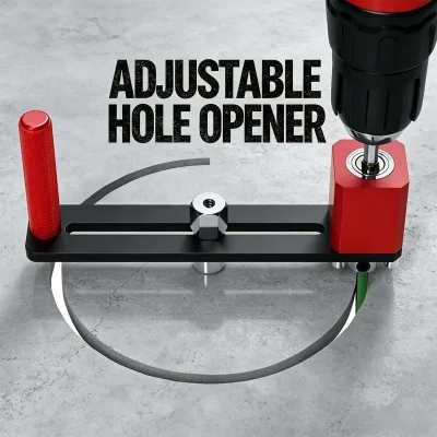 Adjustable Wood Circle Hole Cutter Locator 55-350mm Round Drilling Jig for Wood Gypsum Board Honeycomb Panel
