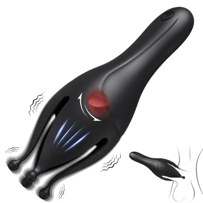 Masturbation Penis Training Vibrator 10 Licking Modes Vibrating Toy Glans Trainer Stimulating Toys Male