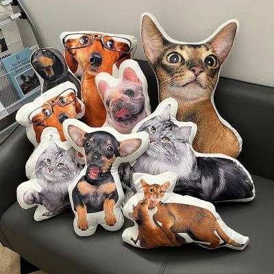 Dropshipping Pet Customized Pillow Special-shaped Custom Printed Pillow Portrait Personalized Pet Figure for Dog Lovers/Pet Loss
