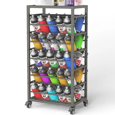 50 Spray Paint Storage Holder  Rolling Spray Can Storage Display Rack Heavy Duty Paint Aerosol Can Organizer