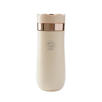 Portable Double Wall Insulated Plastic French Press Coffee Mug & Bottle 320ml Outdoor Coffee Maker
