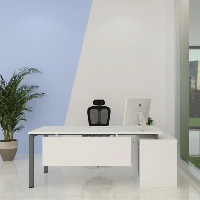 Office Furniture L Shaped Design Luxury CEO Manager Modern Office Desk