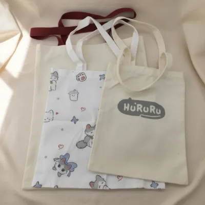 Textile Craft Simple and Versatile Canvas Bag Multi-functional Printed Tote Bag Customizable Textile Craft