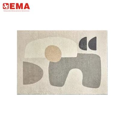 Muti-purpose Custom square Door Mat Blanket Cute Grey Carpet Floor Mat